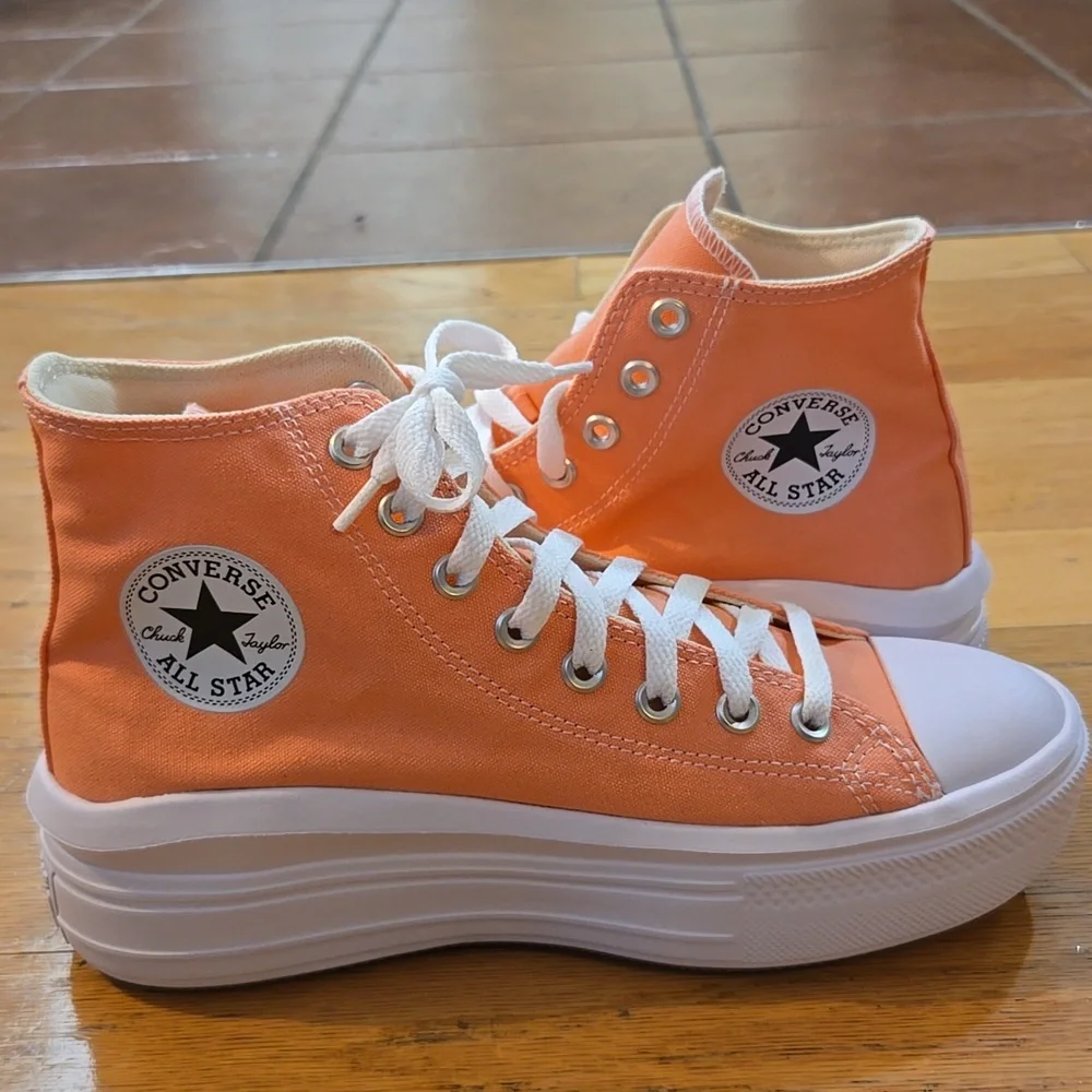 Converse CTAS Move Hi Womens Size 9 Platform Hi Lawn Flamingo NWOB A03544C - Picture 2 of 7